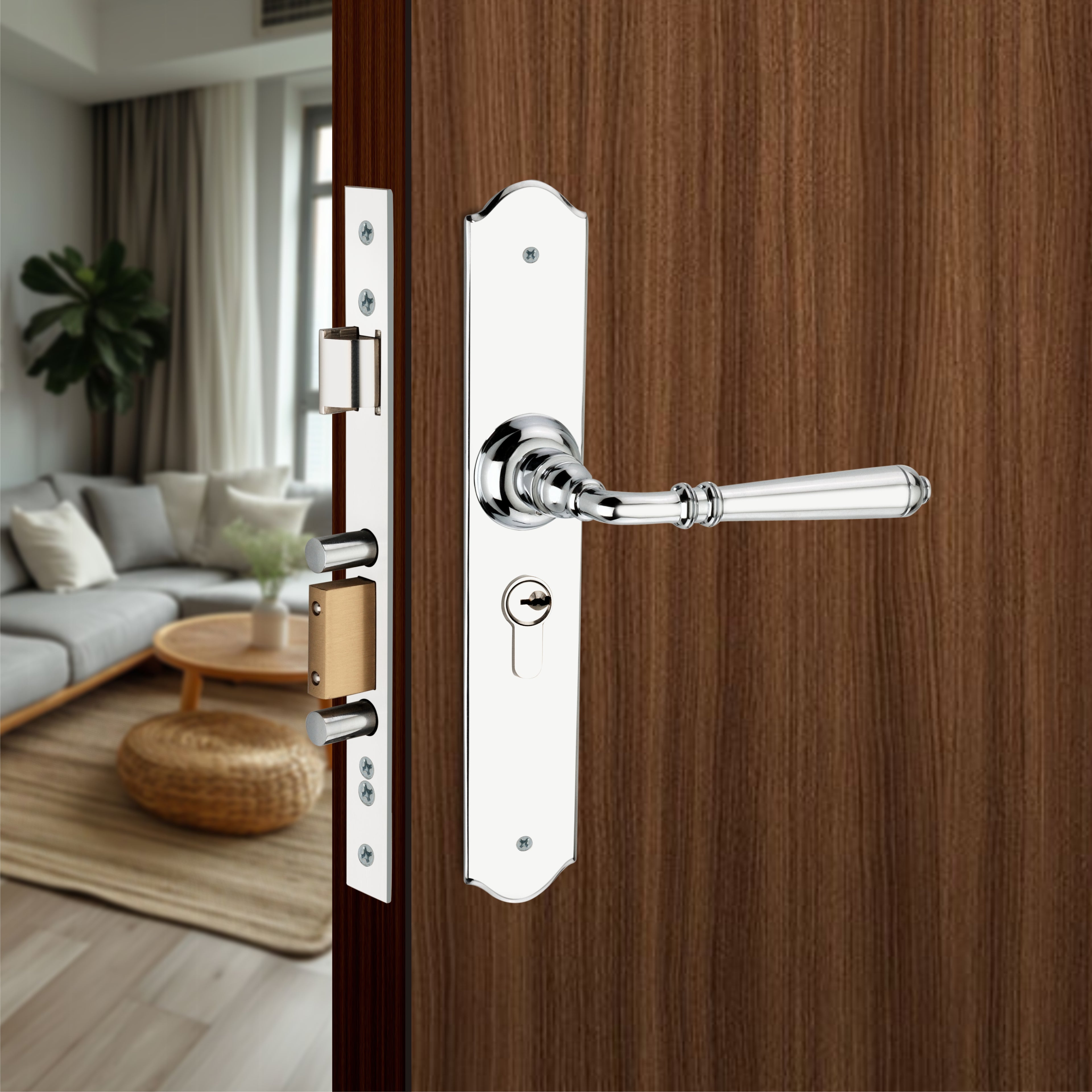 Reims Lever on Long Backplate (Pair)