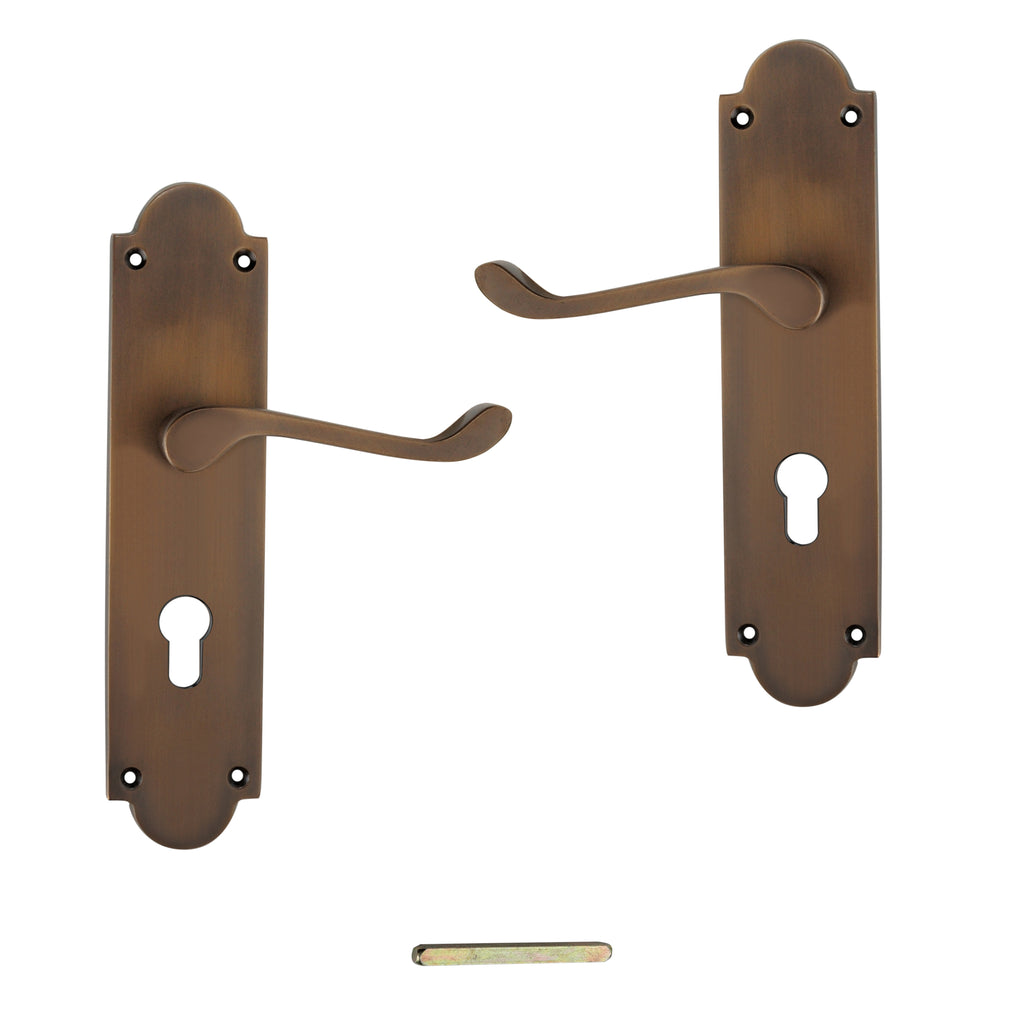 Henley Door Lever on Plate